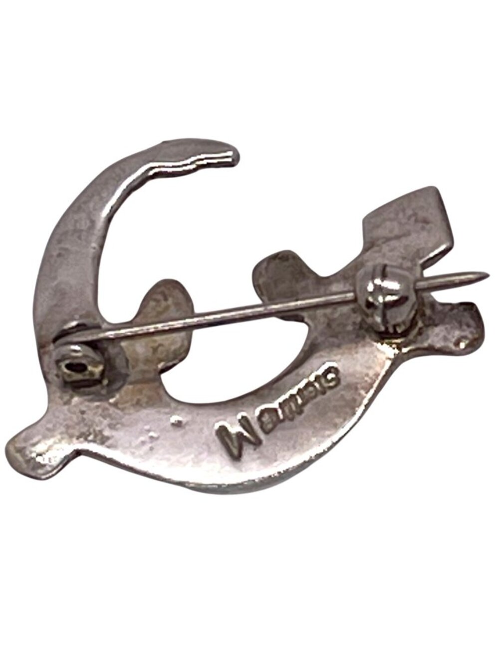 Vintage Navajo Wilbur Muskett Jr Sterling Silver Inlay Lizard Gecko Pin Brooch - Picture 4 of 9